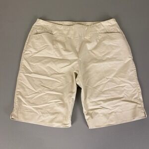 Studio Works Bermuda Shorts Women's Size‎ 16 Beige Cotton Blend Casual